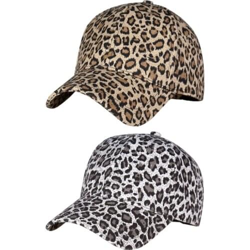 Fashionable Men Womens Leopard Print Baseball Cap Sports Dancing Party Snapback Hip-Hop Adjustable Sun Hat