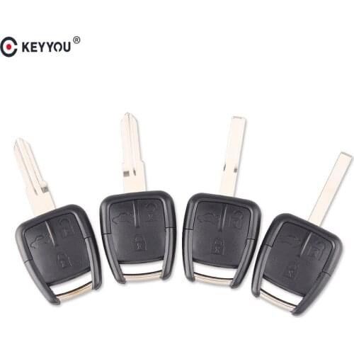KEYYOU 3 Button Car Key Remote Case Shell Fob For Chevrolet Opel With Key Blade