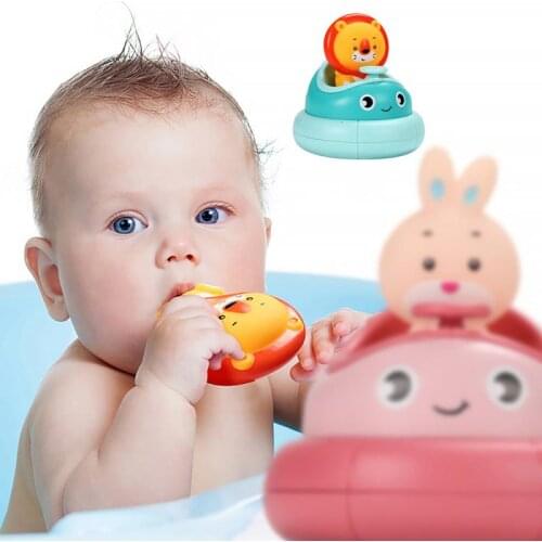 Childrens Bathroom Electric Rotating Cup Rabbit Lion Combination Baby Water Spray Bath Puzzle Play Water Toys For Baby Bathing