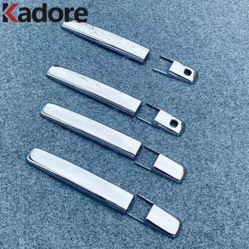 For Mitsubishi EKX 2020 ABS Chrome Side Door Handle Cover Trim Outside Door Catch Protector Cover ing Auto Accessories 8pcs/set