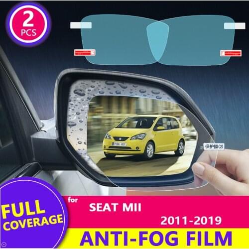 For Seat Mii e-Mii 2011 - 2019 Full Cover Rearview Mirror Film HD Anti-Fog Rainproof Auto Mirror Sticker Car Accessories 2018