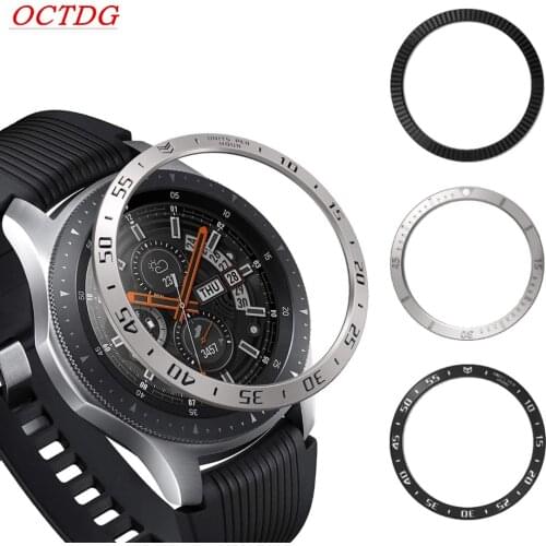Galaxy Watch 46mm bezel Ring For Samsung Gear S3 Frontier Metal Adhesive Cover Anti Scratch Cover accessories s3 46 42mm