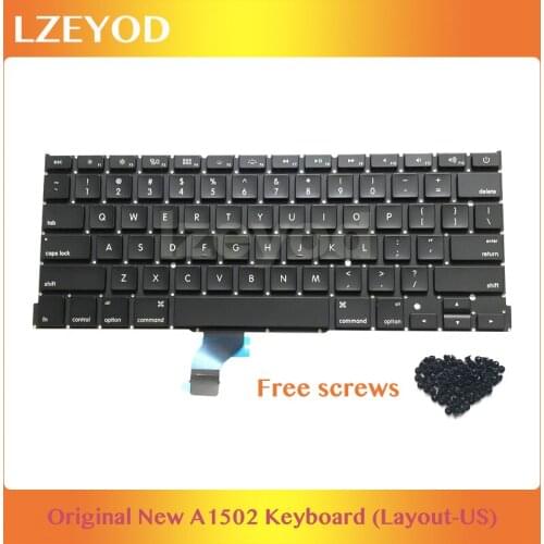Original New Laptop A1502 US Keyboard for Apple MacBook Pro Retina 13" A1502 2013 2014 2015 Replacement Keyboard