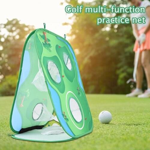 Golf Cornhole Golf Chipping Net Foldable Golfing Practice Net Outdoor/Indoor Target Accessories And Backyard Practice Swing Game