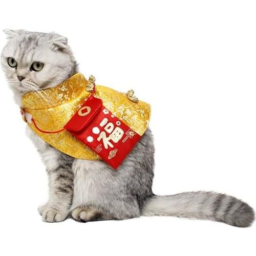 Cat Dog Chinese Style Scarf Cloak Clothes Neckerchief Set