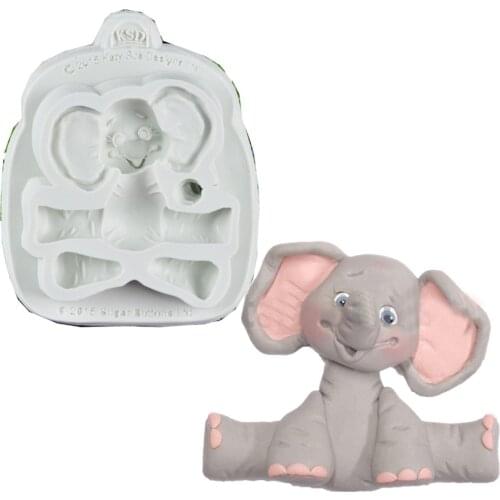 3D Elephant Silicone Mold Fondant Mould Cake Decorating Tools Chocolate Gumpaste Molds, Sugarcraft, Kitchen Gadgets M1159