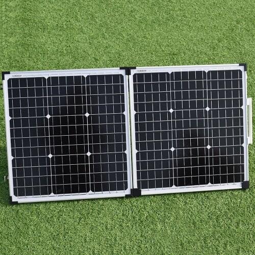 Foldable Solar Panel 100W Portable Outdoor Glass Panel Solar 12V Battery Charge For Camping/Boat/RV/Travel/Home Car