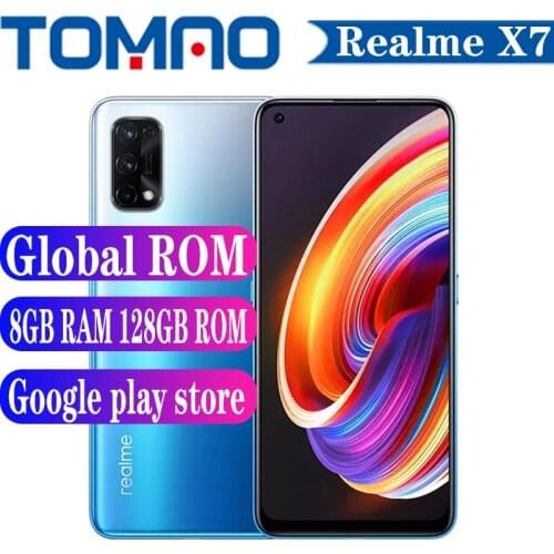 Realme X7 5G Mobile Phone Octa Core 6GB 8GB RAM 128GB ROM 6.4inch AMOLED 180Hz 2400x1080 FHD+ 64MP Quad Camera 65W Fast Charger