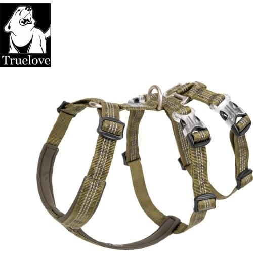 Truelove Best Double H Trail Runner No-Pull Dog Harness 3M Reflective with Premium Materials. Small, Medium, Large Dogs YH1804