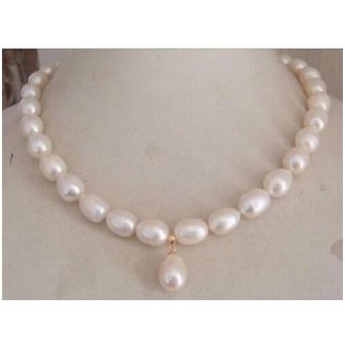 Gorgeous 11-12mm south sea white baroque pearl necklace18inch925silver