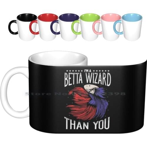 Betta Fish Funny Fish Ceramic Mugs Coffee Cups Milk Tea Mug Betta Betta Fish Siamese Fighting Fish Fighting Fish Bettas