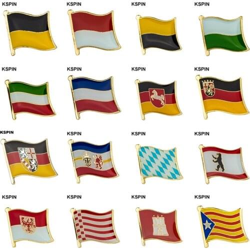Flag Laple Pin Badge Brooch Bremen Sachsen-Anhalt Freistaat Sachsen Westphalia Schleswig Holstein Lower Saxony