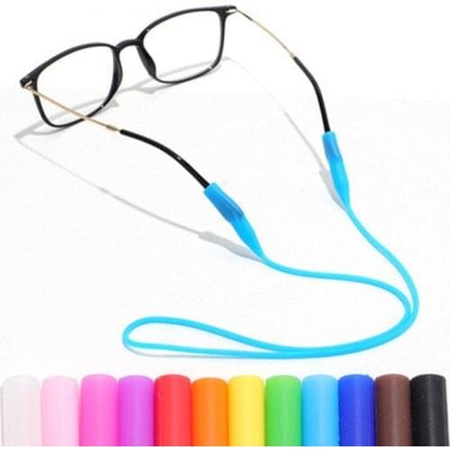 1 PC Adjustable Color Elastic Silicone Eyeglasses Straps Sunglasses Chain Sports Anti-Slip String Glasses Ropes Band Cord Holder