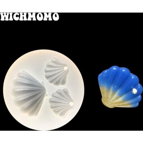 2019 New 1PCS 3 Style Charms Craft DIY Transparent UV Resin Liquid Silicone Combination Scallop Molds for Earring Making Jewelry