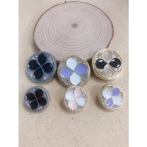 10pcs rhinestones cobachon metal buttons garment coat sewing accessories buttons for clothing crafts