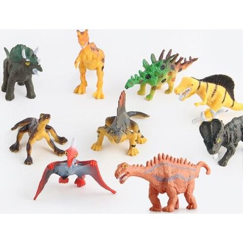 12pcs Dinosaur Model Educational Plastic Simulated Dinosaur Toy Children Lifelike Biological Toy Gift
