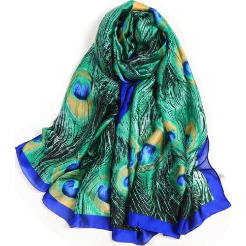 2021 New Fashion Silk Scarf For Women 90*180cm Long Large Beach Hijab Shawls and Wraps Soft Neckerchief Headscarf Female Foulard