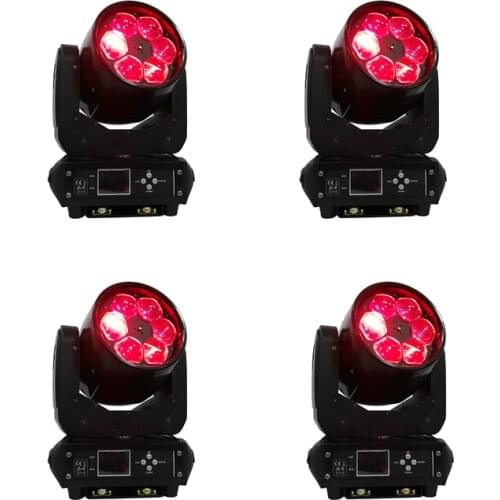 4pcs/lot 6*40W lamp led beam moving head light mini bee eyes wash beam RGBW colour dj lights for event party lighting