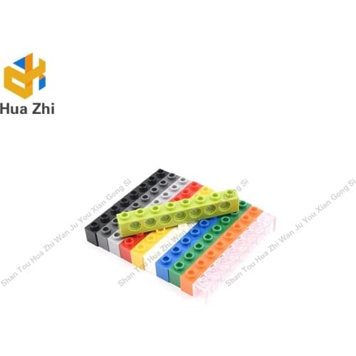 8PCS 3702 Brick 1 x 8 [7 Holes]Building Blocks Parts MOC DIY Education Build Toys Brick