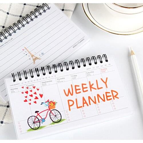 A6 2021 2022 Agenda Kawaii Notebook Weekly Monthly Planner Students Desktop Diary Journal Stationary Supplies Wook Schedule