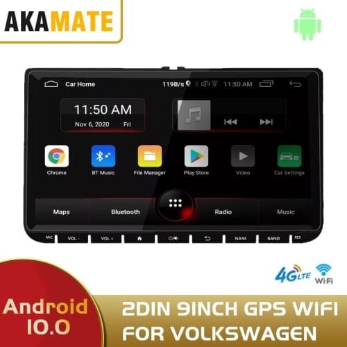 2din 9'' Car Radio Car Video Player GPS WIFI RDS Bluetooth Android Car Stereo For Volkswagen Golf5 Car Audio Support Rear Camera