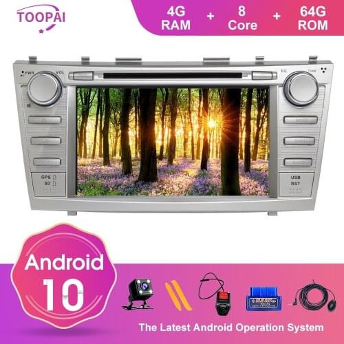 TOOPAI Android 10 For Toyota Camry 2007-2011 Auto Radio Stereo Head Unit GPS Navigation Car Multimedia Player SWC DVD