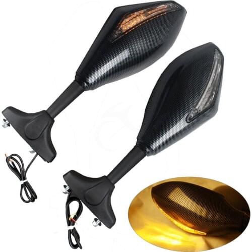 Motorbike LED Turn Signal Integrated Indicator Rearview Side Mirrors FOR Honda RVT1000R VFR 800 Interceptor ABS