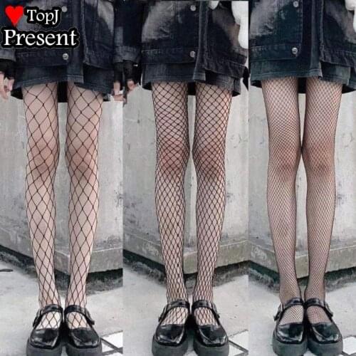 Black white Mesh Stocking Transparent Slim Fishnet Pantyhose Party Club Net Holes Black Tights Stocking Small/Middle/Big Mesh