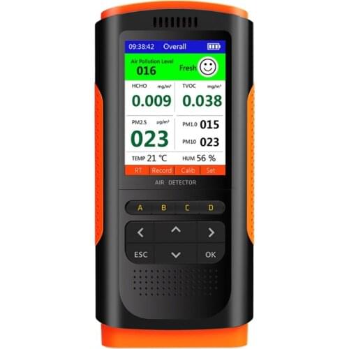 Digital Formaldehyde Detector Handheld Air Quality Tester Indoor House Air Test PM2.5/Pm10/PM1/TVOC Sensor Smart Dropship