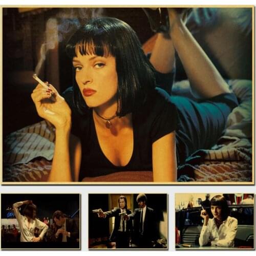 Pulp Fiction Decorative Painting/Wall Decor/Bar Poster/Kraft Paper/Retro Poster