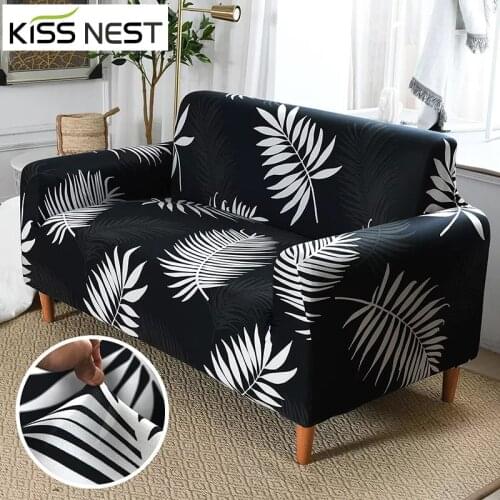 Waterproof Elastic Sofa Cover Printed L Shape Corner With Armrest 1 2 3 4 Seater for Living Room Chaise Longue Sectional Couch