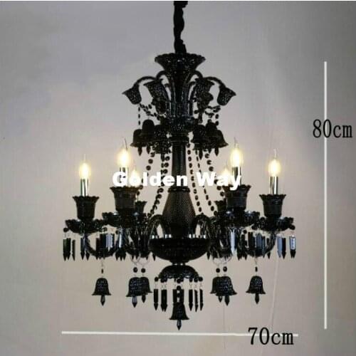 European Modern Black Crystal Chandelier Newly Modern Black Bedroom Pendant Chandelier Tiffany E14 Crystal Chandelier Lighting