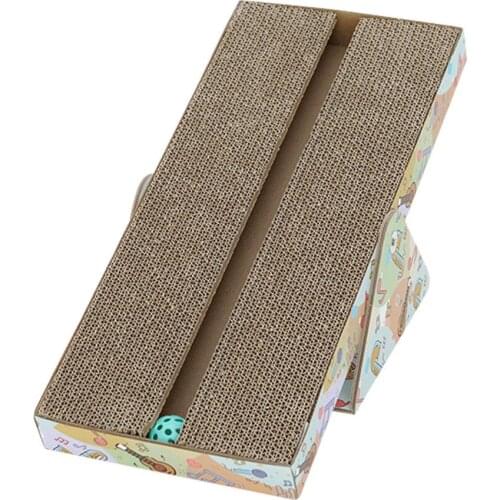 Pet Toys Cat Scratch Pad Cat Corrugated Pad Scratching Posts Kitten Pad Cats Grinding Nail Scraper Mat with Bell Dropshipping