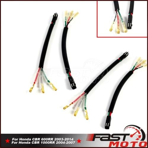 Motorbike Front Rear Blinker adapter cable 8 3/4 '' For Honda CBR 600RR 1000 RR OEM 3 Wire Turn Signal Wiring Harness Connectors