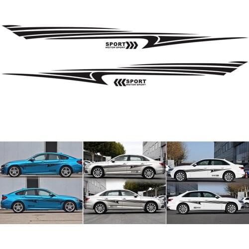 Hot Product 2* Car SUV Vinyl Graphic Car Body Sticker Side Decal Stripe DIY Decals Kit carro voiture Wholesale Quick delivery