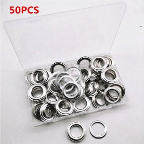 50 Sets Eyelet Washer With Inner Diameter 20 MM Metal Grommet Tent Button Hole Leather Craft Tools DIY Accessories