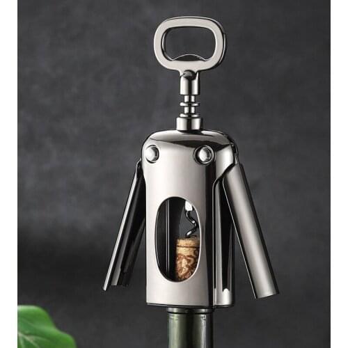 Multifunction Wine Corkscrew Bar Accessories 2 in 1 Zinc Alloy Red Wine Opener Kitchen Gadgets Beer Bottle Cap Remover Tools