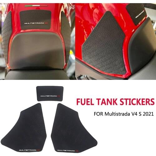 Motorcycle Non-slip Side Fuel Tank Stickers Waterproof Pad Rubber Sticker FOR DUCATI Multistrada V4 S 2021