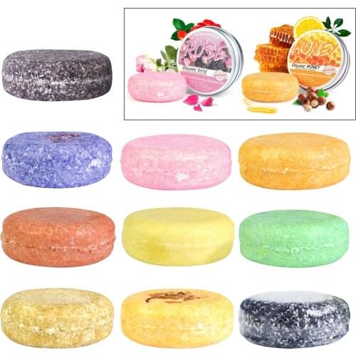 Handmade 60g Natural Organic Solid Hair Shampoo Bar Soap Anti-Dandruff Eco-Friendly Oil Control Hair Darkening for Dry Hair