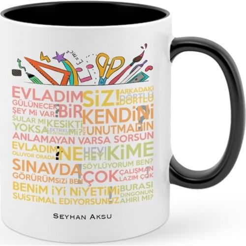 Personalized Teachers Words Black Mug Cup-1