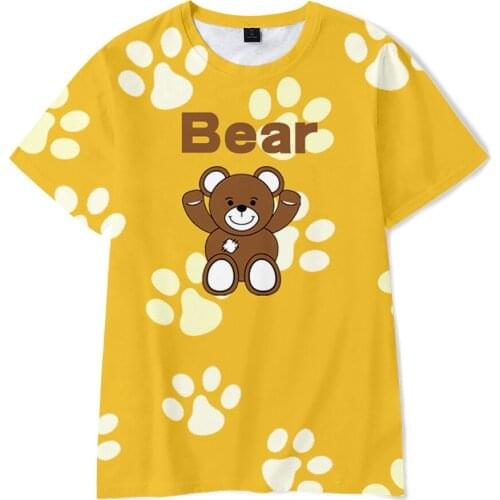 Casual Design New Little Bear 3D T Shirt Harajuku Streetwear T Shirt Kids Short Sleeve Boys/girls T Shirt Childrens Tshirts