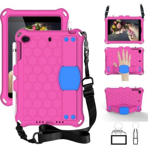 Shockproof Hand Strap Shoulder Kids Safe Eva Case for Ipad Mini 1 2 3 4 5 mini5 mini4 mini3 mini2 mini1 Stand Silicone Cover #H