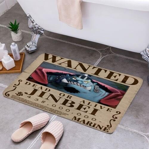 Jinei Bounty Wanted Poster 3D Print Doormats Rectangle Non-Slip DoorMat Bedroom Kitchen Entrance Print Door rugs Dropshipping