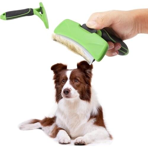 Pet Hair Remover Combs Dog Cat Grooming Brush Deshedding Tool Comb Edge Trimming Stainless Steel Arc-shaped Shedding Comb