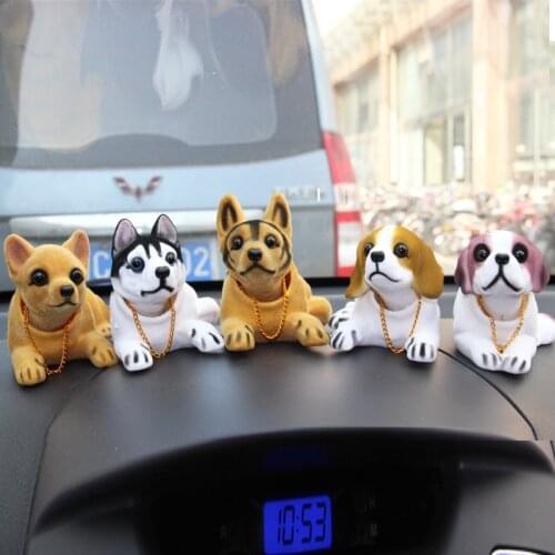 OHANEE luxury nodding dog for car omaments of Shepherd Dog shake head toy usky beagle car decoration automobile accessories