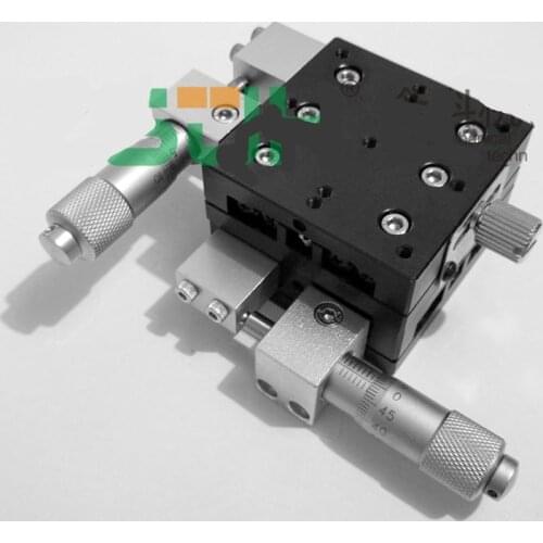 XY Axis 50*50mm Fine Adjustment Slide Table Displacement Platform Cross Rail Type Linear Stage Sliding Table XY50-L XY50-CM/XY50
