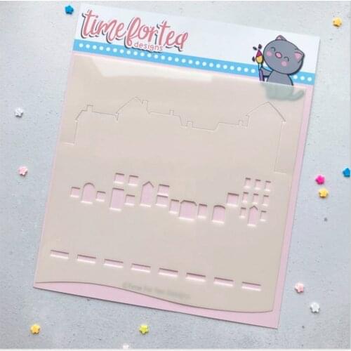 Street Scene Builder Stencils for Scrapbooking Stamp Photo Album Decorative Embossing Cut Die DIY Paper Cards 2021 Arrival New