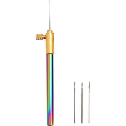 Embroidery Beading Tambour French Crochet Hook with 3 Needles Bead Sewing Knit