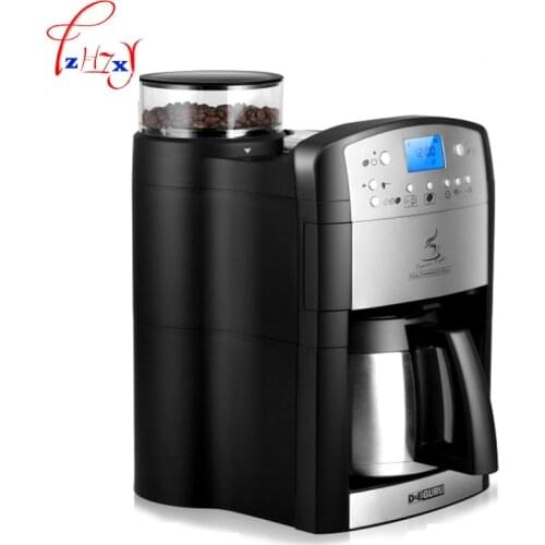 1-10 Cups Cafe American Coffee Machine For Home Office Coffee Maker Grinding beans+make coffee 1500ML Coffee Making Machine
