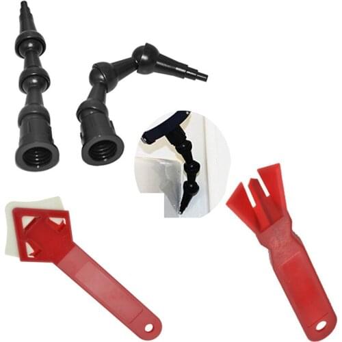 2pcs 360 degree Articulating Nozzle System 45 and 90 degree Angle and 1set caulking tool and removal tool